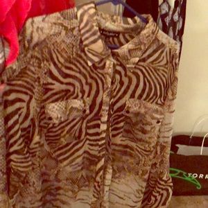 Baby Phat animal print blouse 3X